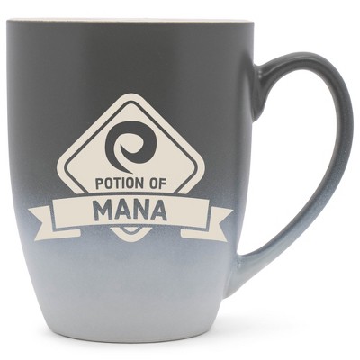 100 North Magic Potion 10 Ounce Gray and White Two Toned Ombre, Comfortably Fits Your Hands, Ceramic Tea Coffee Cup Mug, Potion Of Mana