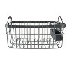 LunaLulinlk Metal Dish Rack with Caddy, Antique Gray - 3 of 4