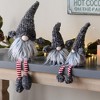 TopComfy Decorative Object Chenille Pumpkin Set Stylish Fall Decor for Harvest Festival Display, Gray, 7.5"*3.1"*14.6" - 2 of 4