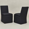 KINWELL 21"W Performance Fabric Dining Chair with Casters (Set of 2) - 3 of 4