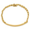 Black Bow Jewelry Men's 8mm 14k Yellow Gold Solid Curb Link I.D. Bracelet, 8 Inch - 4 of 4