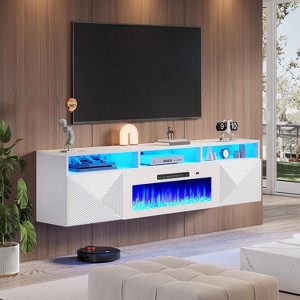 AMERLIFE Floating TV Stand with 40" Electric Fireplace - 1 of 4