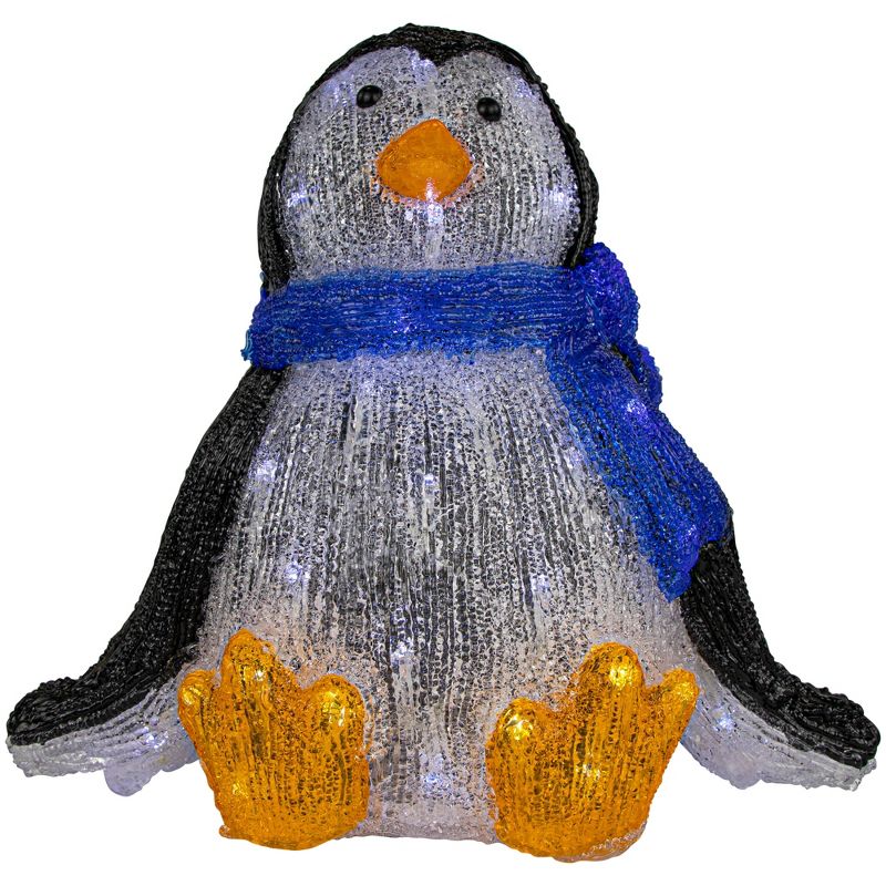 Northlight 12" LED Lighted Commercial Grade Acrylic Baby Penguin Christmas Display Decoration, 3 of 8
