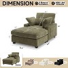 Dronkon 57in Indoor Lounge Chair with Ottoman, Sleeper Sofa Chaise Lounge for Living Room - 3 of 4