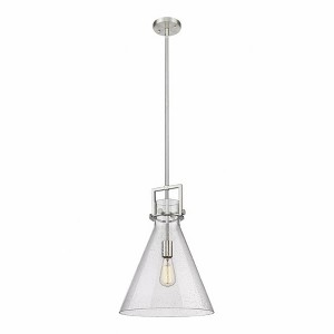 Newton Cone - 1 Light Stem Hung Pendant In Industrial Style-19.13 Inches Tall and 14 Inches Wide - 1 of 1