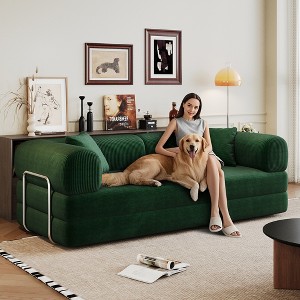 Whisen 78.8" Boneless Modular Sectional Sofa, Convertible Floor Sofa Bed, Compression Sofa with Pillow Back Support Armrest - 1 of 4