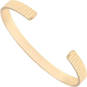 Gold Bangle Bracelets for Women Trendy Chunky Adjustable Twist Love Textured Bracelet - 1 of 4