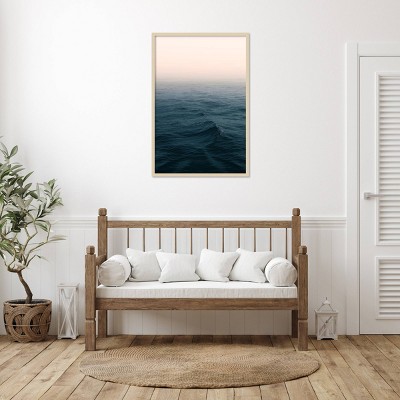 28" x 41" Ocean 5 Light Maple Framed Photographic Print