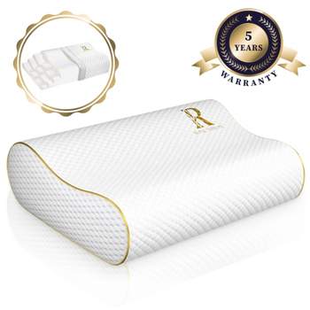 Royal Therapy Memory Foam Pillow, Bed Pillow for Neck & Shoulder Support, Tempurpedic Contour Pillow