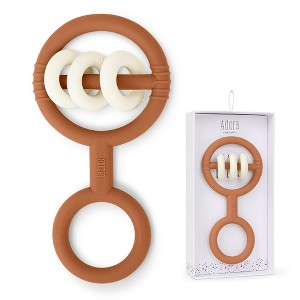 Silicone Baby Rattle Teething Toys - Cute Shaped Teething Relief for 0-6 Months, Easy to Clean Teether Ring - Newborn Essentials - 1 of 4