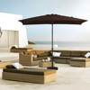 Hyleory 10FT Market Umbrella for All Seasons, 6 Iron Core Ribs, Size: 120" x 96" - 3 of 4