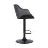Toby Contemporary Adjustable Barstool with Swivel Seat & Footrest - Armen Living - 3 of 4