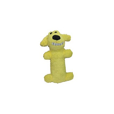 Multipet 66103 Loofa Plush Dog Toy, 6", Yellow
