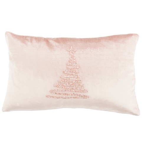 Saro Lifestyle Enchanted Evergreens Christmas Trees Down Filled Throw Pillow,  20, Off-white : Target