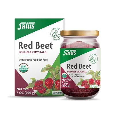 Salus Red Beet Crystals - Organic Nutritional Mix-in Beet Juice Drink - Superfood Drink Supplement with Vitamin C, Folate, Magnesium & Potassium - 7oz