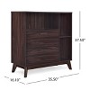 KWPZQEB Storage Cabinet, Coffee Bar Cabinet with 2 Drawers, Freestanding Cupboard with 3 Open Storage, Modern Kitchen Storage Cabinet with Living Room - 3 of 4