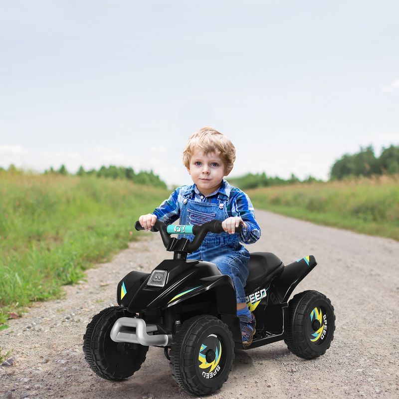 Costway 6V Kids Electric Quad ATV 4 Wheels Ride On Toy Toddlers Forward&Reverse White\Black\Blue\Red, 2 of 10