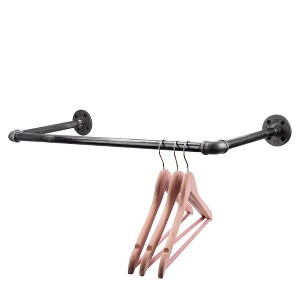 Pipe Decor 24 in. Industrial Pipe Clothing Rack (Wall Mounted) - 1 of 4