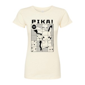 Women's - Pokémon - Pika Squares Fitted Graphic T-Shirt - 1 of 3
