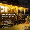 Itopfox 32.8ft 502 LED Icicle Lights 8 Modes Timer Remote Control Waterproof Connectable for Roof Yard Fence Balcony Christmas Indoor - 4 of 4