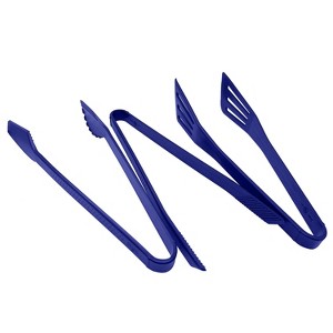 Kuhn Rikon Silicone Wrapped 3 Piece Specialty Tong Set, Blue - 1 of 1