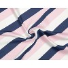 Allegra K Women's Stripe Print Square Scarves Head Scarf Neckerchief - 4 of 4