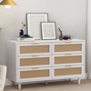 FONTOI Retro Farmhouse Style Wooden Dresser with 6 Drawers, Storage Cabinet for Bedroom, White, 15.75"*29.72"*51.18" - 2 of 4