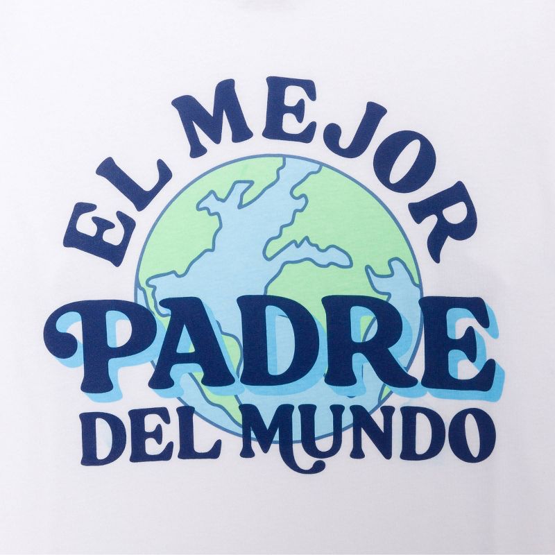 Men&#39;s El Mejor Padre Short Sleeve Graphic T-Shirt - White, 3 of 4