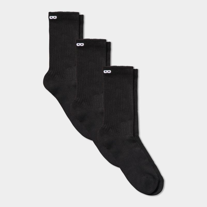 Pair of Thieves Men's Rayon Made From Bamboo Crew Socks 3pk - Black 6-12