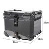 45L Motorcycle Top Case, Aluminum Motorcycle Tail Box with Anti-Theft Lock System, Storage Carrier Case with Universal Bracket for Travel Riding - 3 of 4