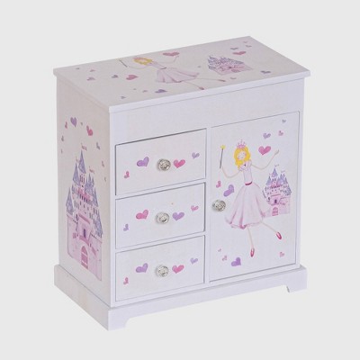 Mele & Co. Adalyn Girls' Musical Ballerina Jewelry Box-White