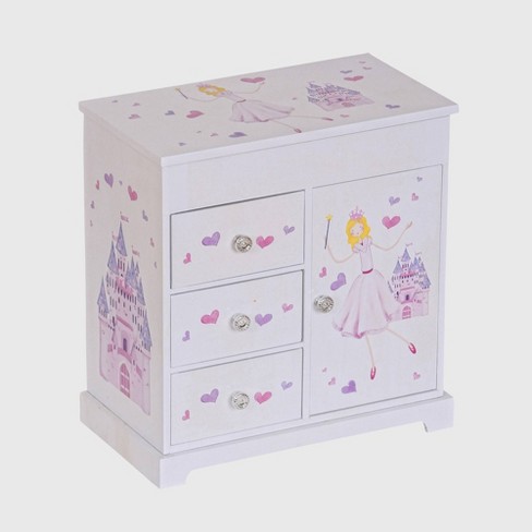 Mele Co. Musical Ballerina Jewelry Box-white :