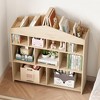 Toy Storage Organizer 9-Cubby Kids Bookshelf 40.7in Width Bookcase Toddlers Playhouse Cabinet Shelf - 3 of 4