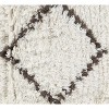 Hauteloom Catoosa White/Black Trellis Wool Rug - 3 of 4