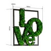 PAGED Eco-Friendly Preserved Moss Metal Wall Art, Wrought Iron Frame Wall Decor, Dynamic Letter Arrangement Framed Wall Art for Living Room - 3 of 4