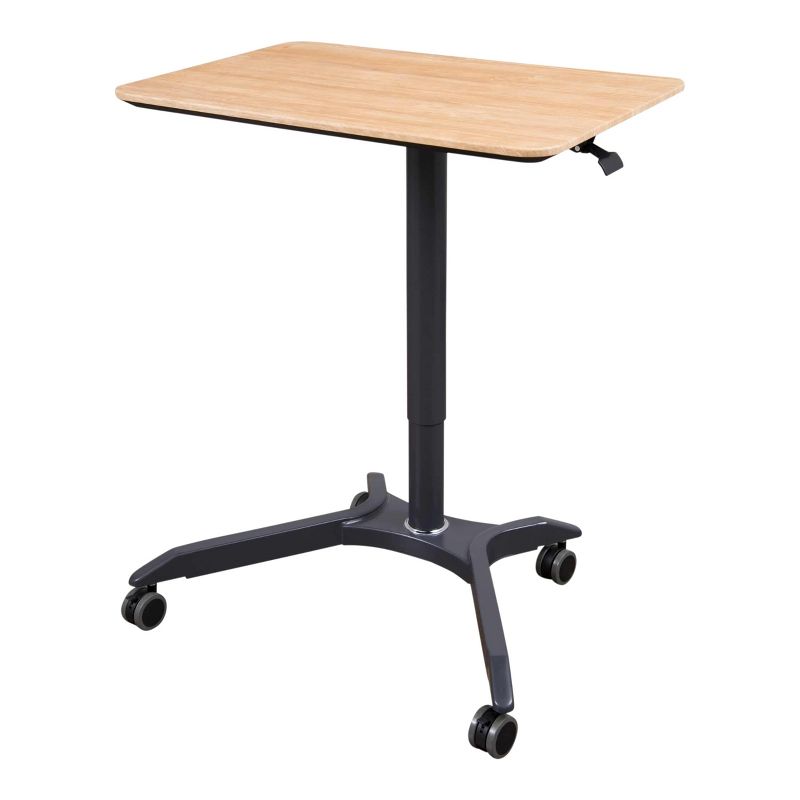 Stand Up Desk Store Pneumatic Adjustable Height Rolling Mobile Laptop Standing Desk Cart, 1 of 5