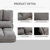 PAGED Bean Bag Chair Convertible Floor Sofa Chair with 2 Pillows, Folding Couch Bed with Adjustable Backrest and Headrest for Living Room - 2 of 4