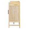 Hostack Sideboard Buffet Cabinet with Rattan Doors and Storage for Entryway Dining Room Kitchen Living Room, Natural - 3 of 4