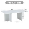 44.8 Inch Coffee Table,Modern MDF Coffee Table With Triangular Legs,Coffee Table  For Living Rooms, Bedrooms-Cuddlewood - image 4 of 4