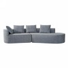 116" Curved Sectional Sofa with Chaise Lounge,High-Density Foam Cushion,Modern 2-Piece Couch for Living Room-Baofuwish - 3 of 4