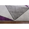 Home Mart Goods Purple Geometric Triangles Hand-Carved Soft Living Room Area Rug - 4 of 4