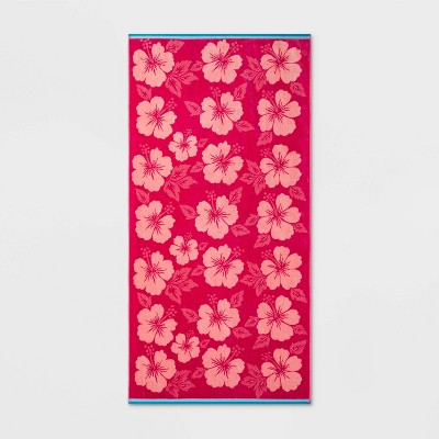 pink beach towel