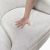 PAGED Swivel Accent Chair Living Room Chairs Chenille Upholstered Reading Chair with Wood Frame and Foam Cushioned Seat for Office, Beige - 4 of 4