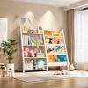 Vynxaria Bookshelf Series 24 in. Wide  3 / 4 Shelf Kids Bookcase with Side Pockets for Nurseries Playrooms and Classrooms - 2 of 4
