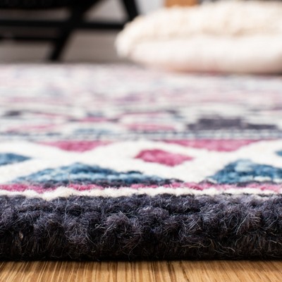 Elegant Ivory Square Tufted Wool Rug - Handmade & Non-Slip