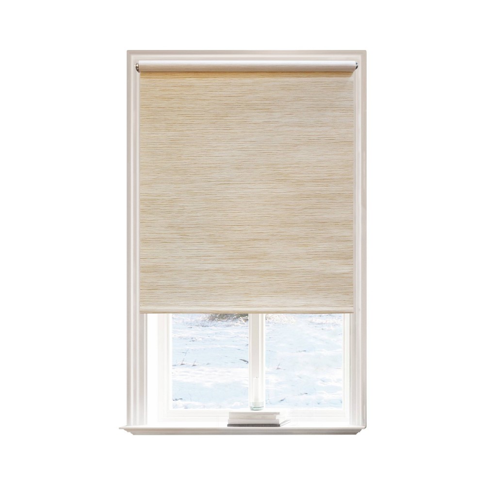 Photos - Blinds 1pc 37"x72" Light Filtering Natural Roller Window Shade Beige - Lumi Home