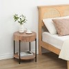 Coffee Table Vintage Round with Drawer, 31.9 Inch Wooden Storage Center Table with Retro Farmhouse Design for Living Room - 3 of 4