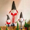 Evergreen Beautiful Christmas Large Plush Garden Gnome Table Top Decor - 15x10x46 in Indoor/Outdoor Decoration - 2 of 2