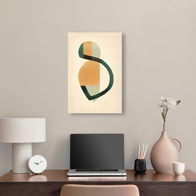 Cordless Contemporary Abstract Shapes Gallery Wrapped Canvas Wall Art, 16" x 24"