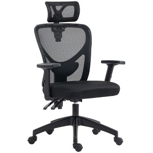 TiramisuBest High Back Ergonomic Mesh Office Chair, Adjustable, 360¡ã Swivel Wheels, Black - 1 of 4